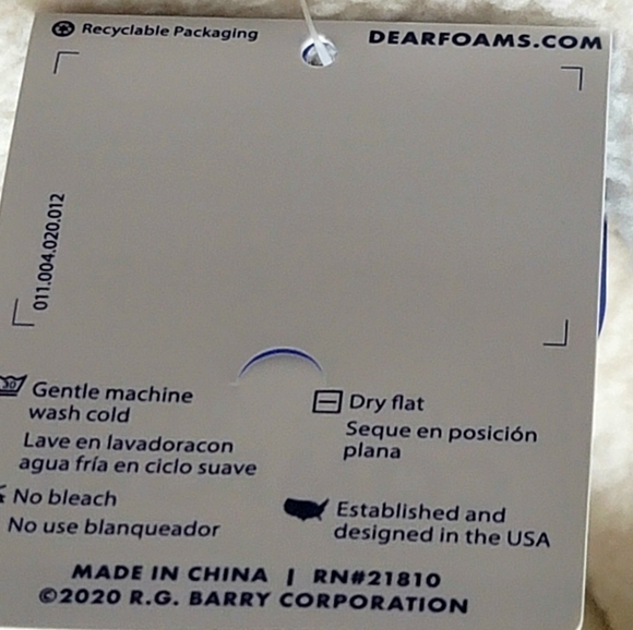 NWT Dearfoams Indoor Outdoor Memory Foam Slippers Size 9 - 10 - Picture 10 of 13